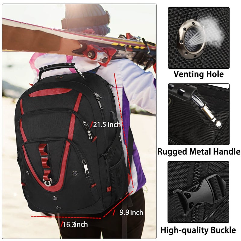 Mogplof 18.4 Inch Laptops Backpack, 55-60L Extra Large Travel Laptop Backpack with USB Charging Port, TSA Friendly Flight Approved and RFID Anti-Theft Pocket, Water Resistant Suiltable for Large Gaming Laptop - Image 5